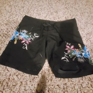 Body Glove Black Floral Women's Board Shorts